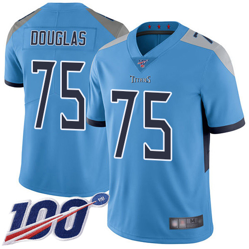 Tennessee Titans Limited Light Blue Men Jamil Douglas Alternate Jersey NFL Football #75 100th Season Vapor Untouchable->tennessee titans->NFL Jersey